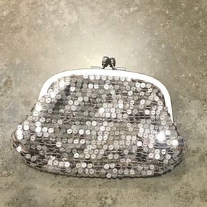 Old Navy silver sequined purse